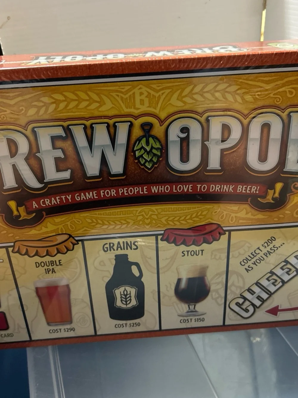 Brew-opoly Board Game for Kids - Yellow, Red, Brown